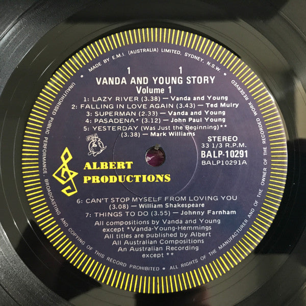 Various Artists - The Vanda & Young Story Volume 1 Vinyl LP (Used)