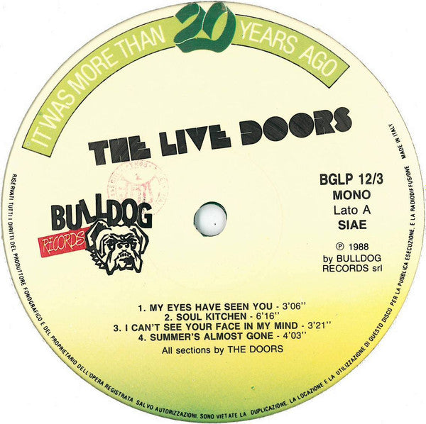 Doors - The Live Doors U.S.A March 1967 Vinyl 2LP (Used)