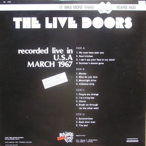 Doors - The Live Doors U.S.A March 1967 Vinyl 2LP (Used)