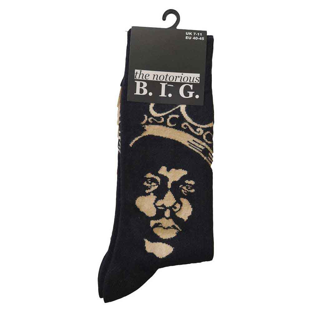 Biggie Smalls - Gold Crown Unisex Size 7-11 Socks