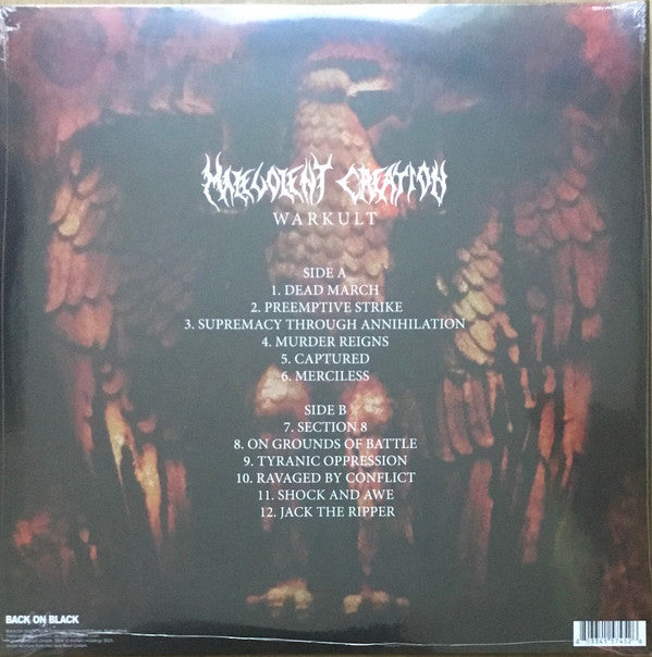 Malevolent Creation - Warkult Red Coloured Vinyl LP (Used)