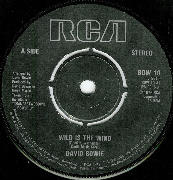 David Bowie - Wild Is The Wind / Golden Years 7" Vinyl Single (Used)