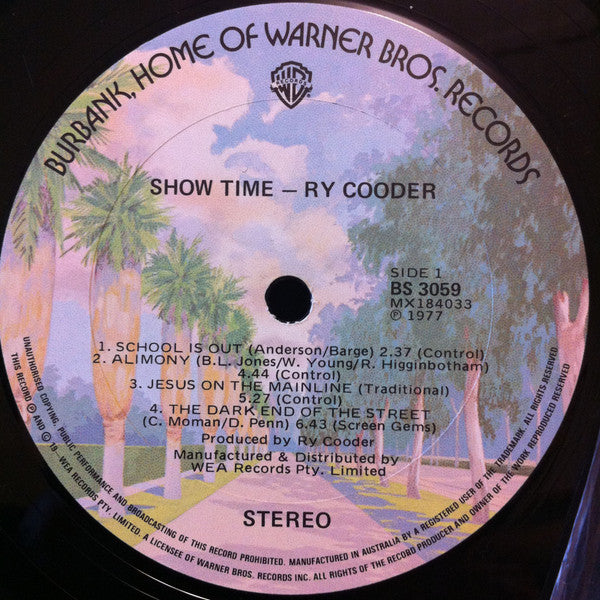 Ry Cooder - Show Time Vinyl LP (Used)