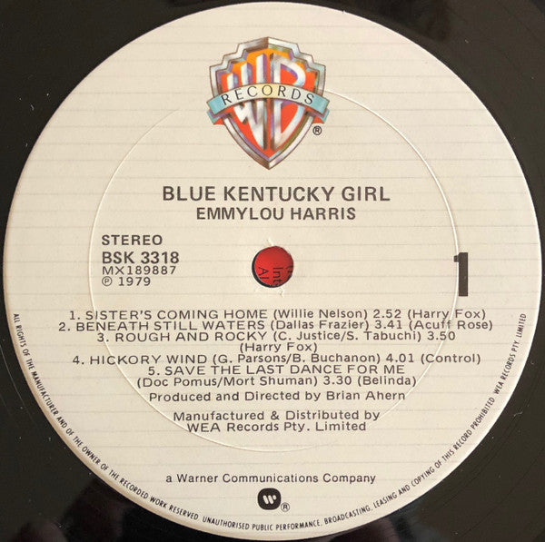 Emmylou Harris - Blue Kentucky Girl Vinyl LP (Used)