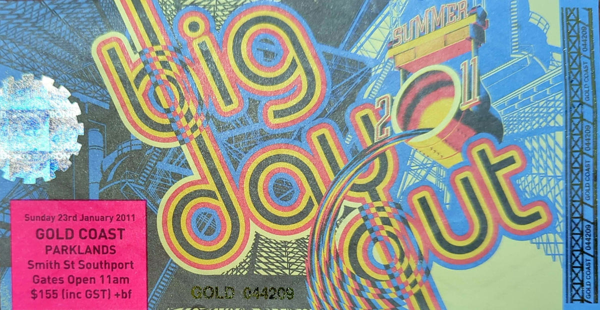 Big Day Out - 2011 Original Vintage Concert Ticket