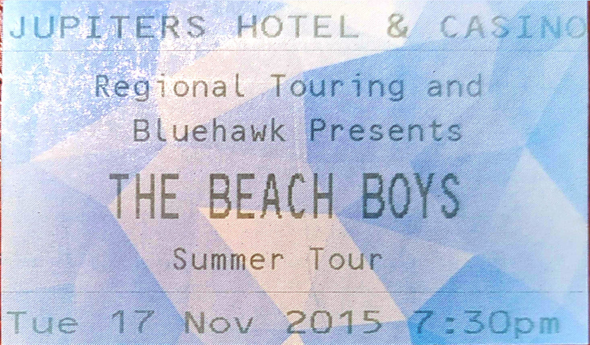 Beach Boys - 2015 Original Vintage Concert Ticket