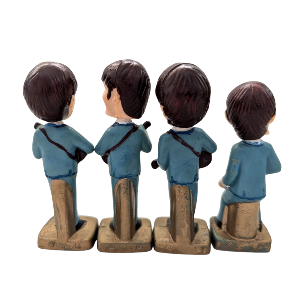 Beatles - 1960s Swingers  4" Set Bobble Heads Nodder Dolls Cake Toppers Collectable Figures (Used)