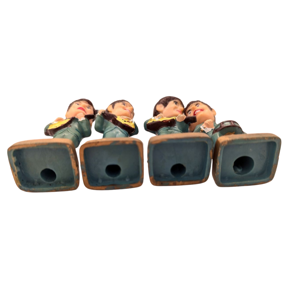 Beatles - 1960s Swingers  4" Set Bobble Heads Nodder Dolls Cake Toppers Collectable Figures (Used)