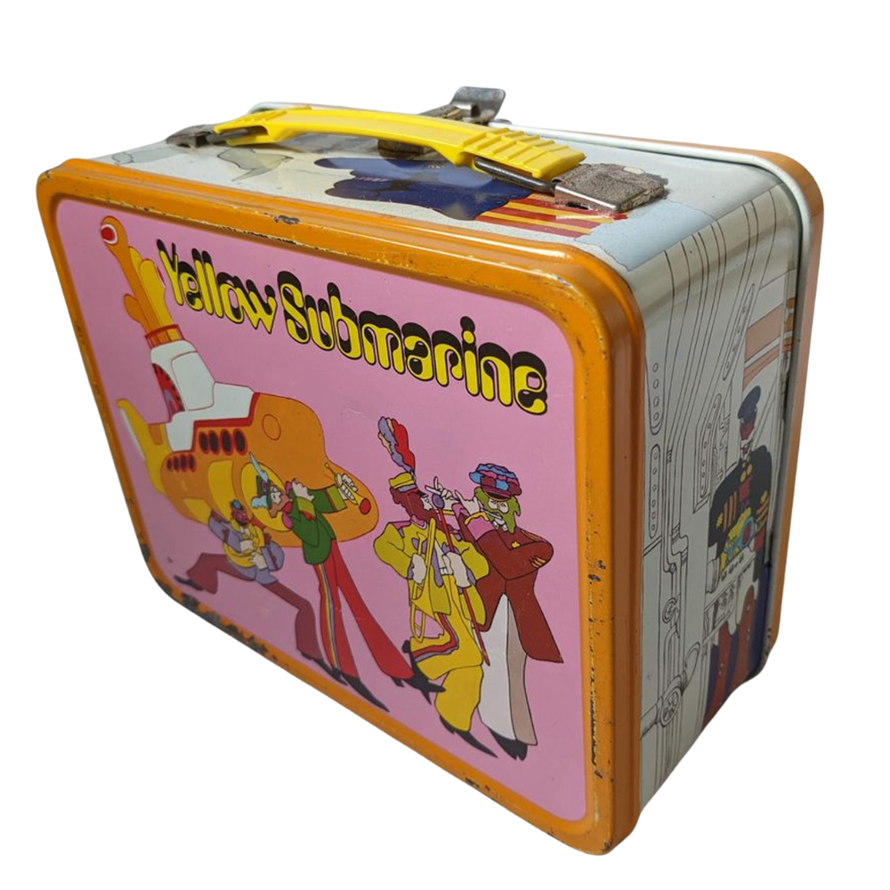 Beatles - Original 1968 Thermos Yellow Submarine Metal Lunchbox