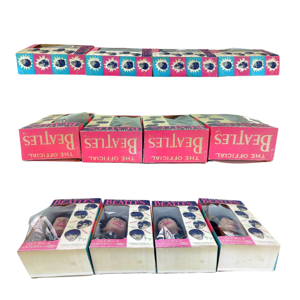 Beatles - Original 1964 Remco 5" Official Beatles Doll Complete Set w/Boxes (Used)