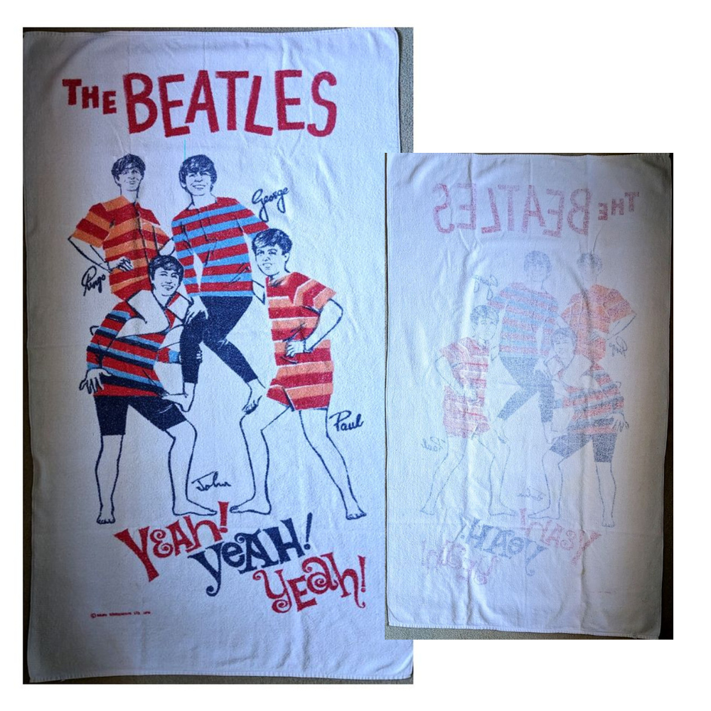 Beatles - Original 1960s Yeah Yeah Yeah Cannon Beach Towel