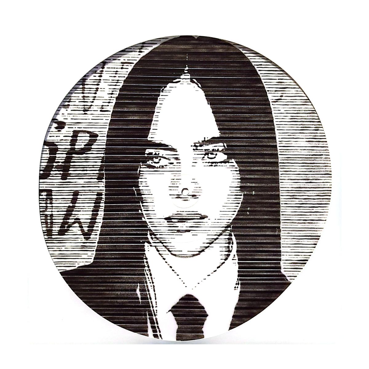 Vinyl Art - Billie Eilish TV Effect Spray-Painted Art