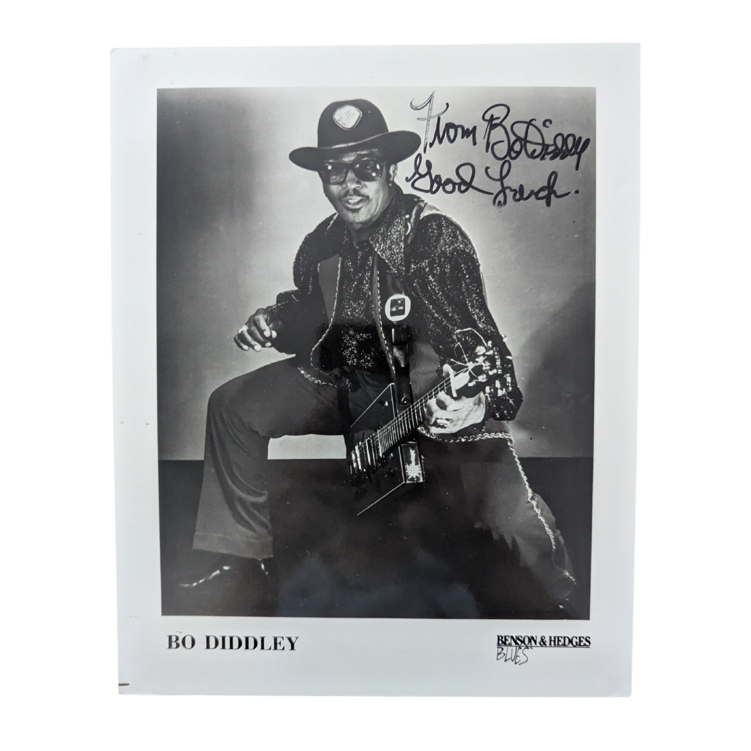 Bo Diddley - Black & White Photo Autographed