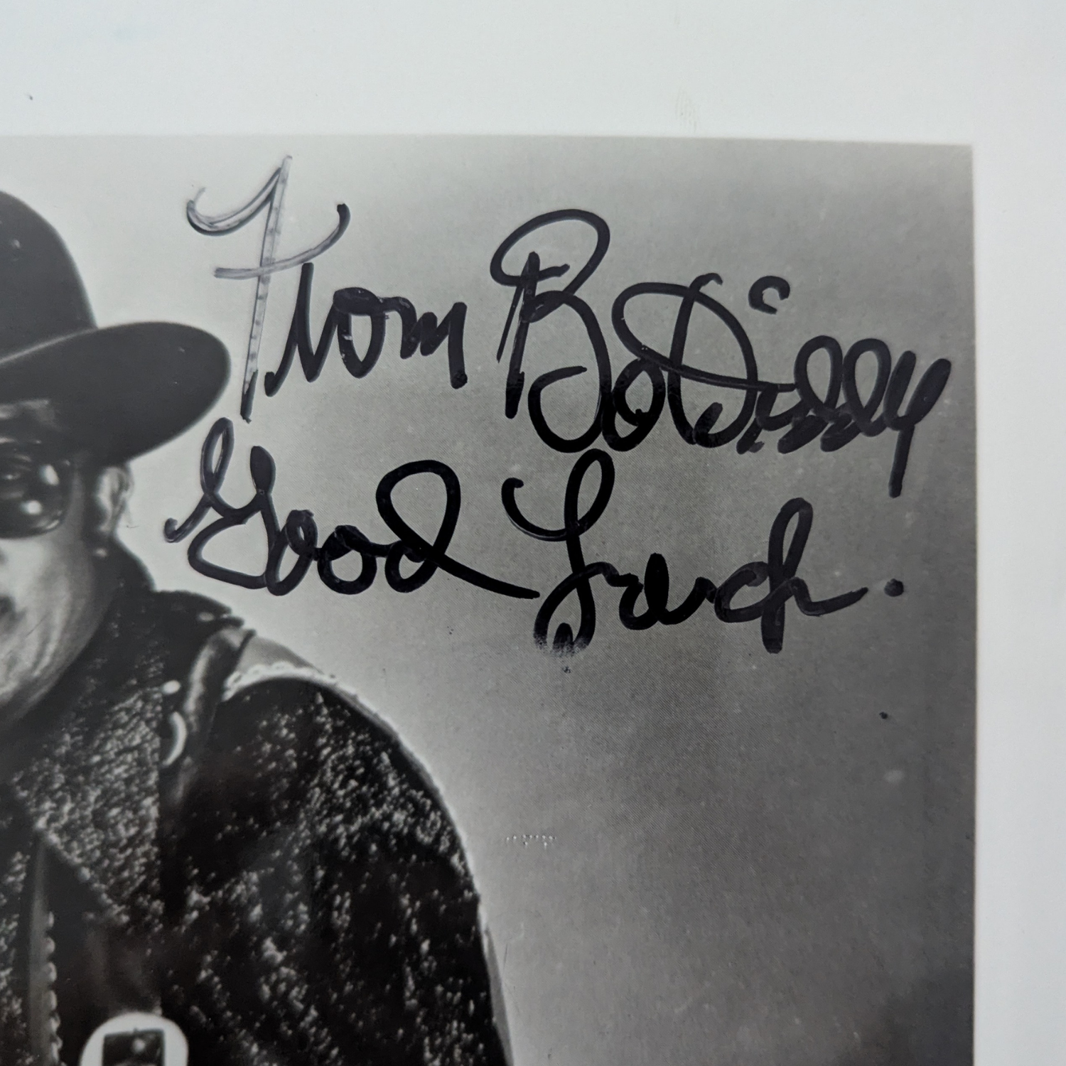 Bo Diddley - Black & White Photo Autographed