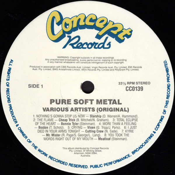 Various Artists - Pure Soft Metal Vinyl LP (Used)