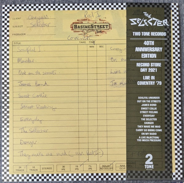Selecter - Live In Coventry '79 RSD2021 Clear Coloured Vinyl LP