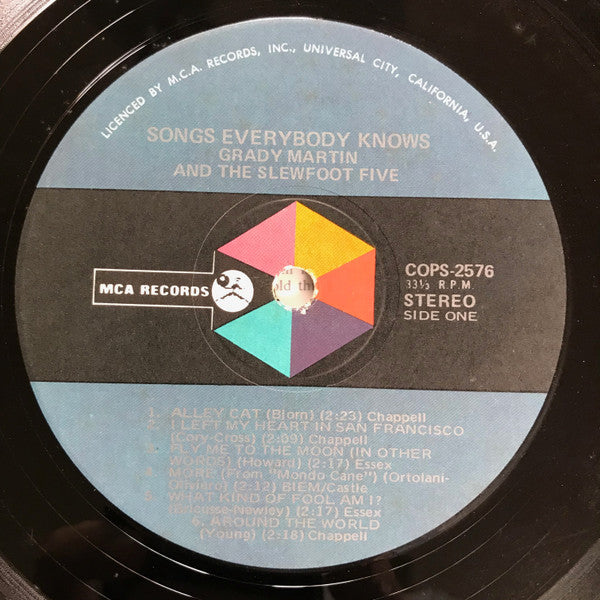 Grady Martin & The Slew Foot Five - Songs Everybody Knows Vinyl LP (Used)