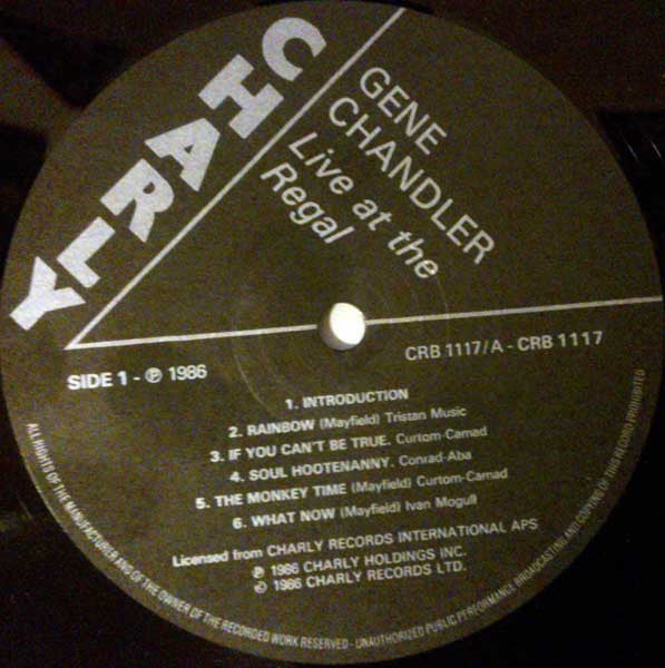 Gene Chandler - Live At The Regal Vinyl LP (Used)