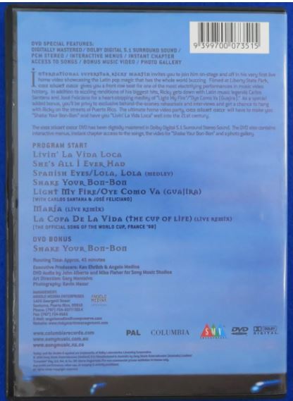Ricky Martin – One Night Only DVD