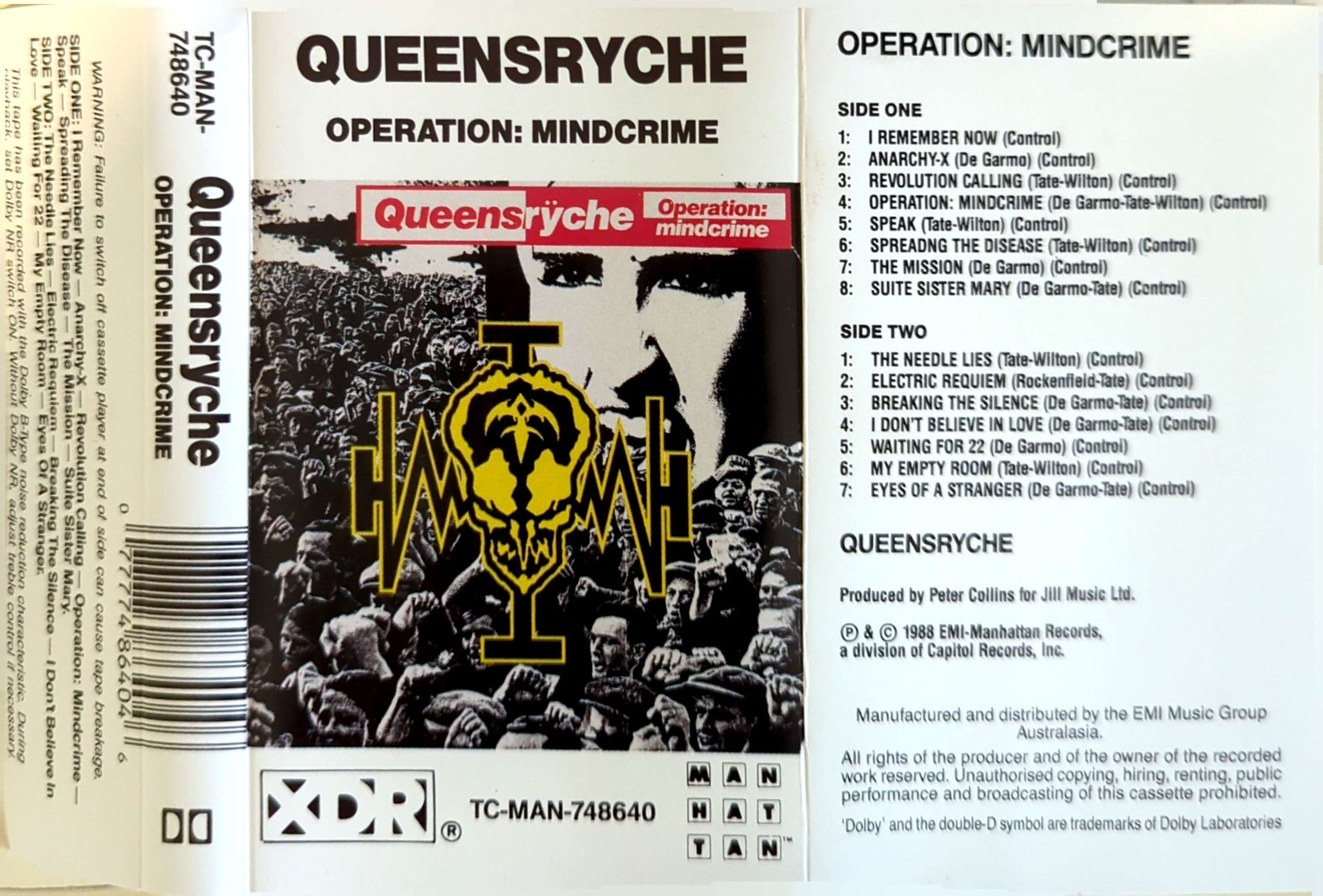 Queensryche - Operation: Mindcrime Cassette