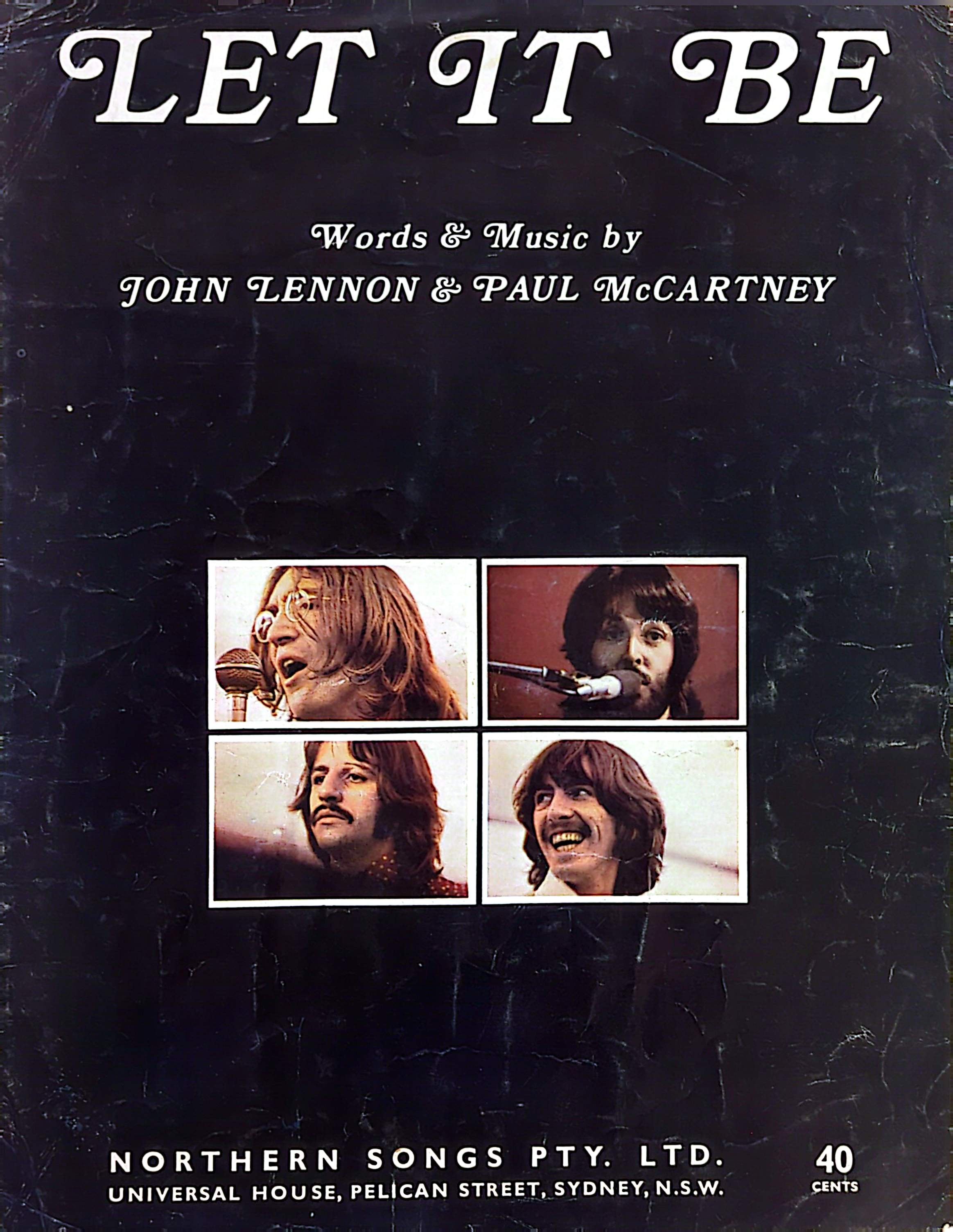 Beatles - Let It Be 1970 Vintage Sheet Music