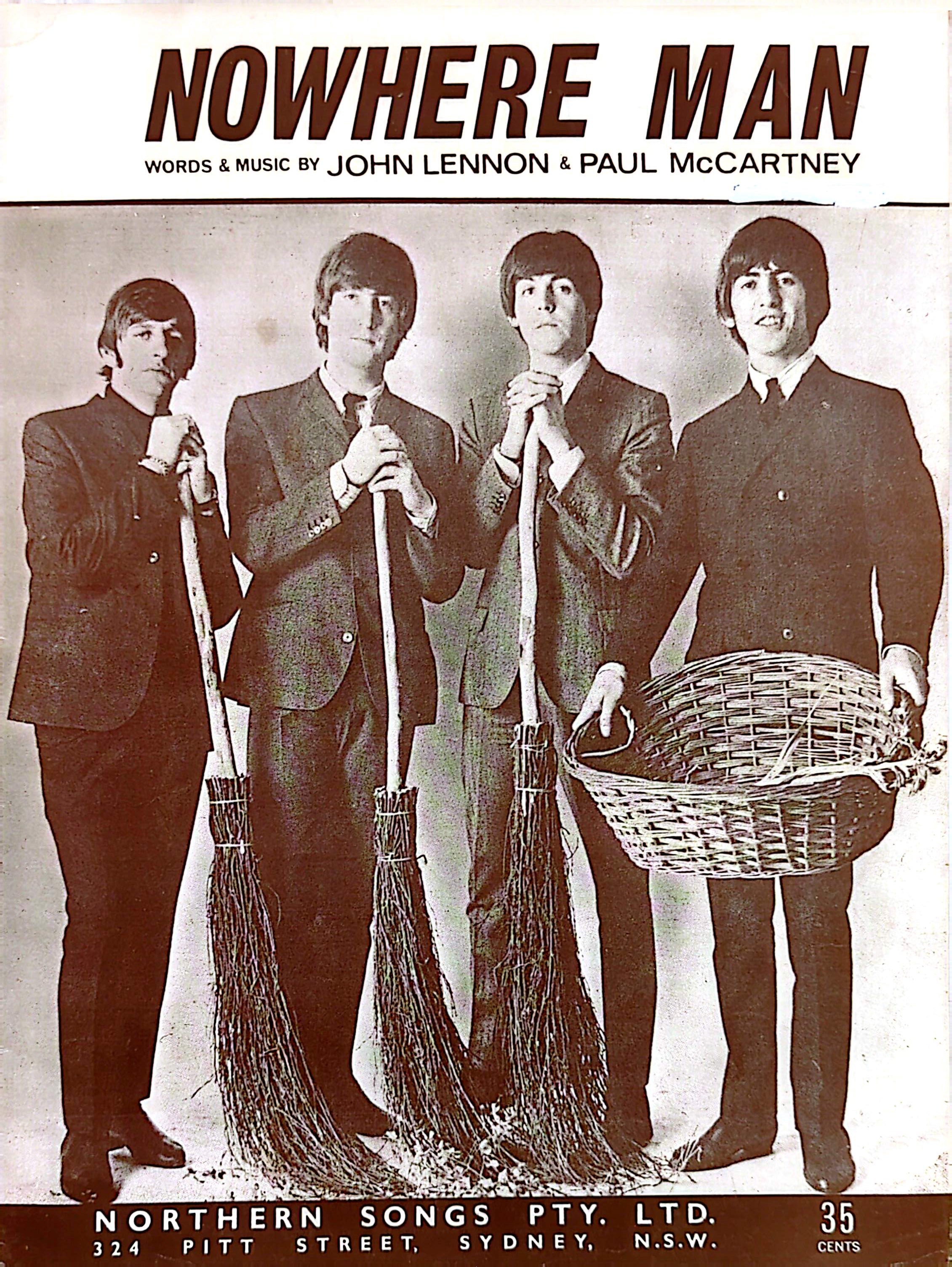 Beatles - Nowhere Man 1965 Vintage Sheet Music