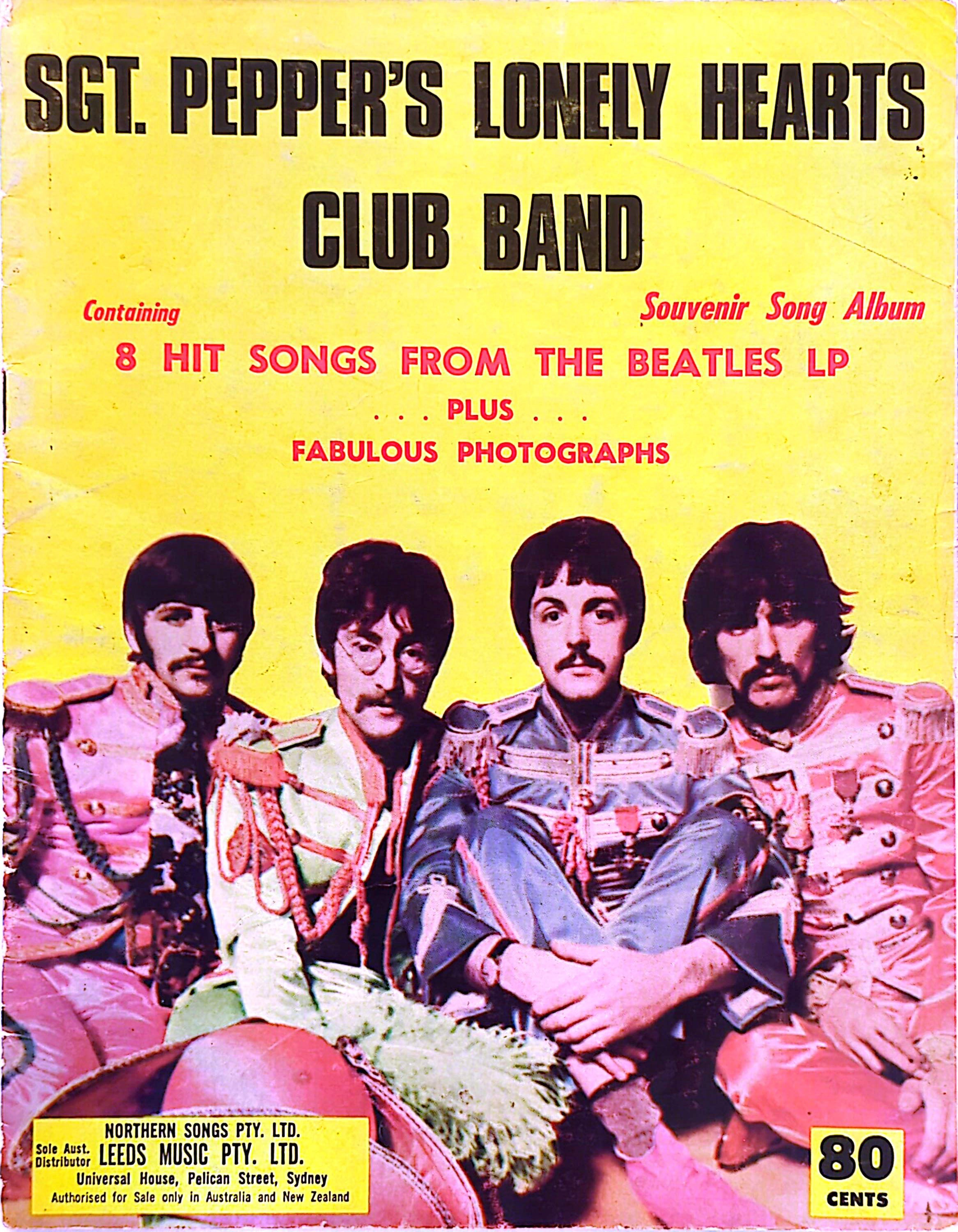 Beatles - Sgt Pepper's Lonely Hearts Club Band 1967 Tablature Sheet Music Songbook