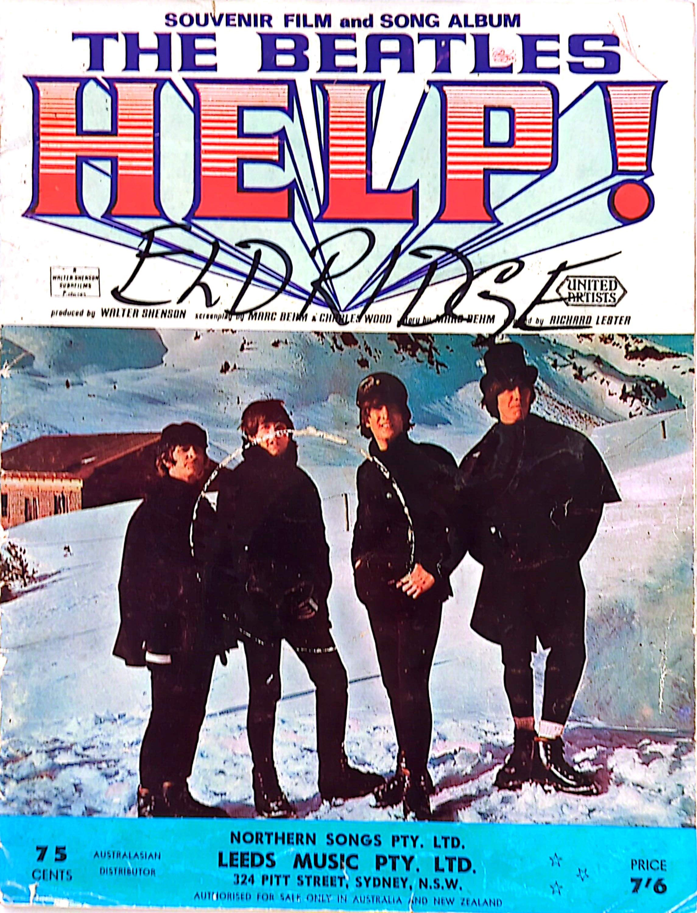 Beatles - Help 1965 Tablature Sheet (8 Songs) Music Songbook