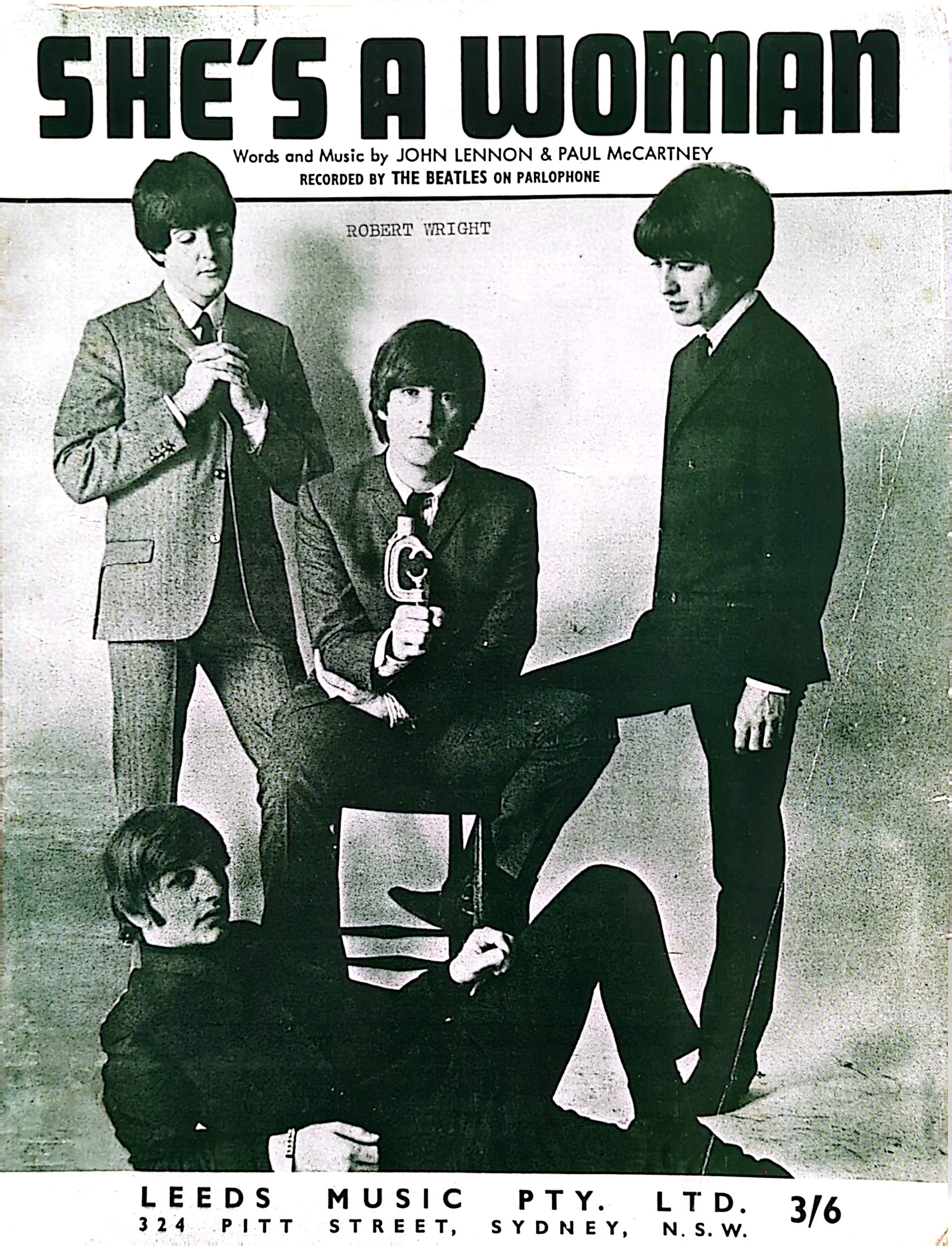 Beatles - She's A Woman 1964 Vintage Sheet Music