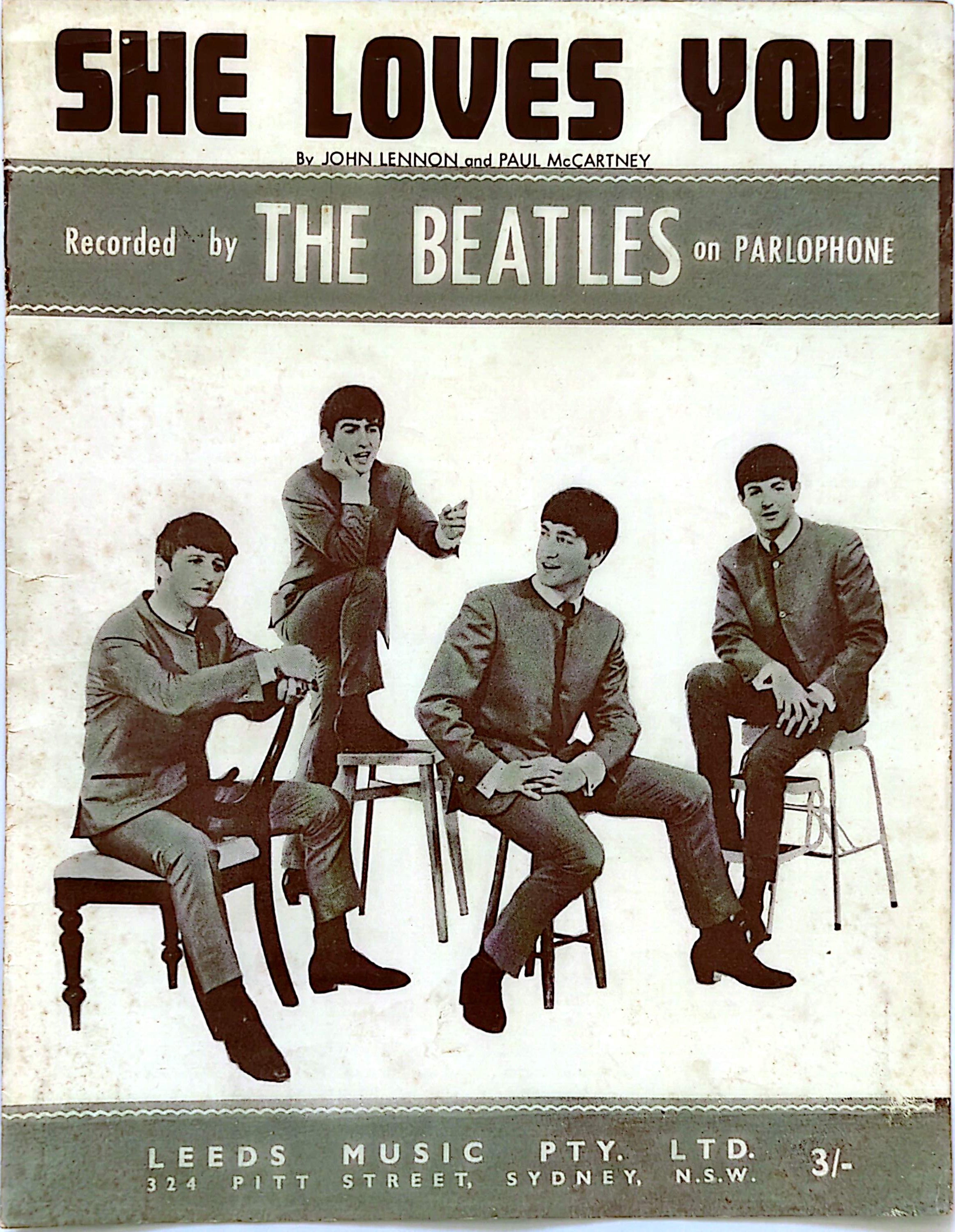 Beatles - She Loves You Australian (1963) Sheet Music