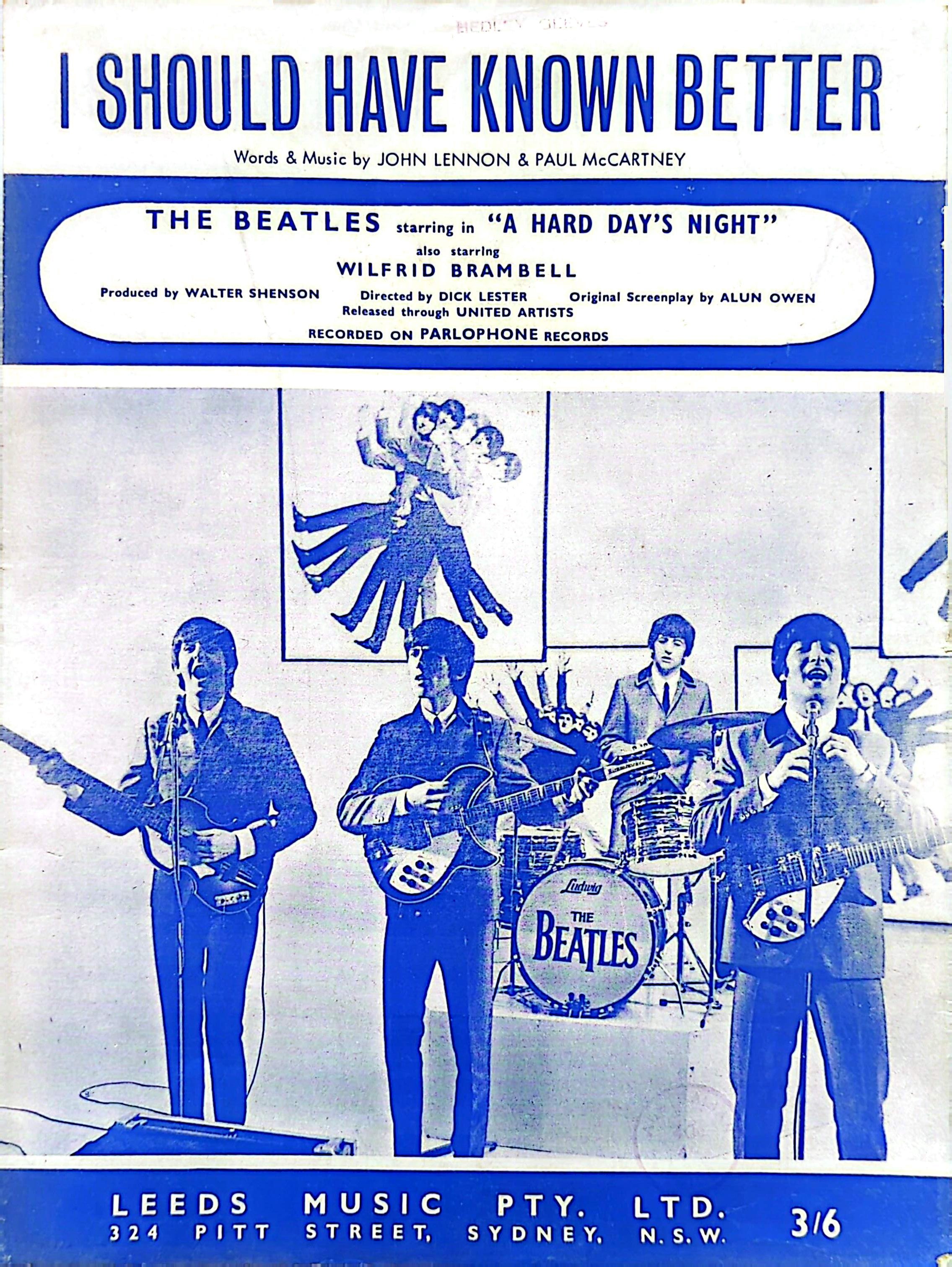 Beatles - I Should Have Known Better1964 Vintage Sheet Music