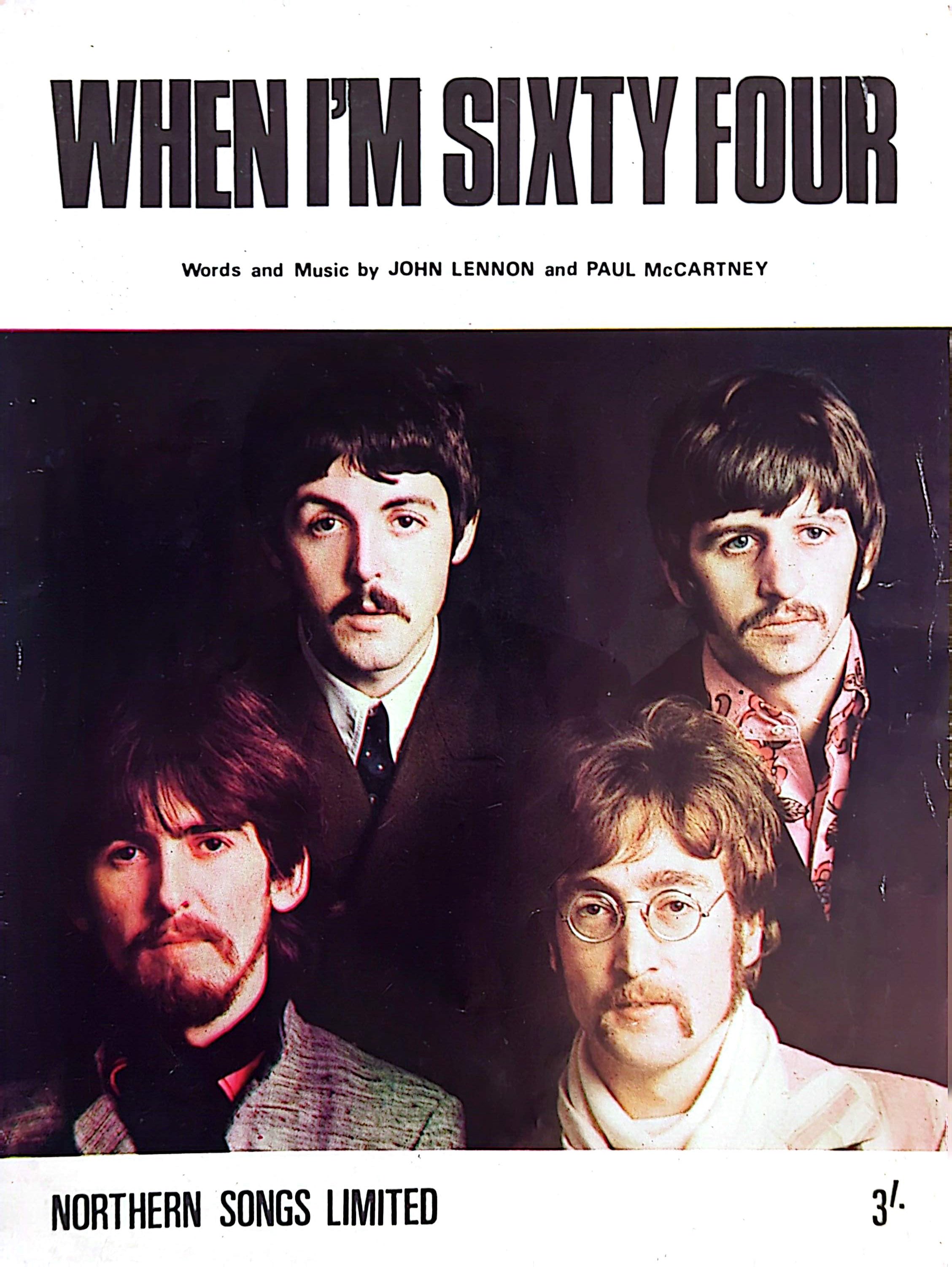Beatles - When I'm Sixty Four 1967 UK Vintage Sheet Music