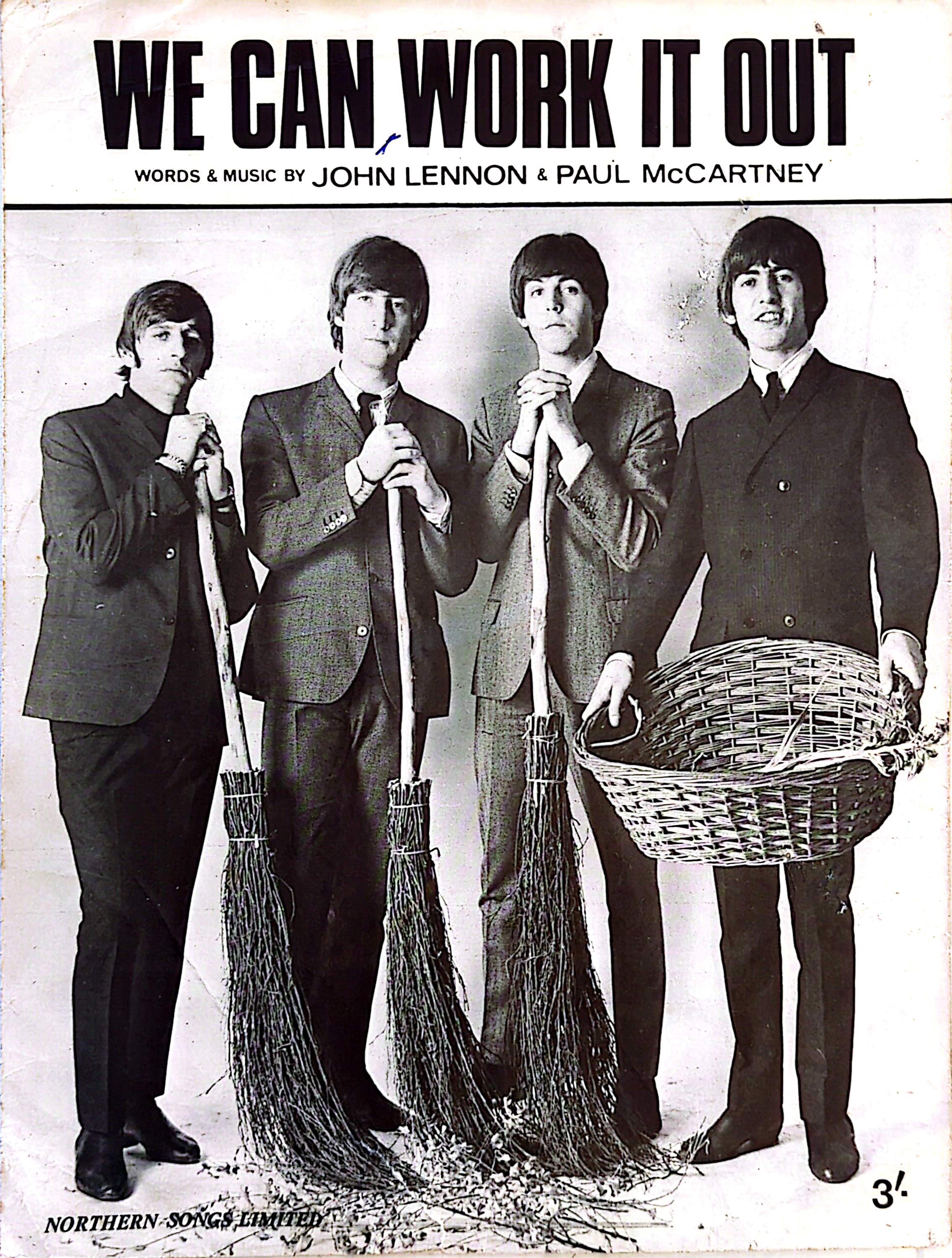 Beatles - We Can Work It Out 1965 UK Vintage Sheet Music
