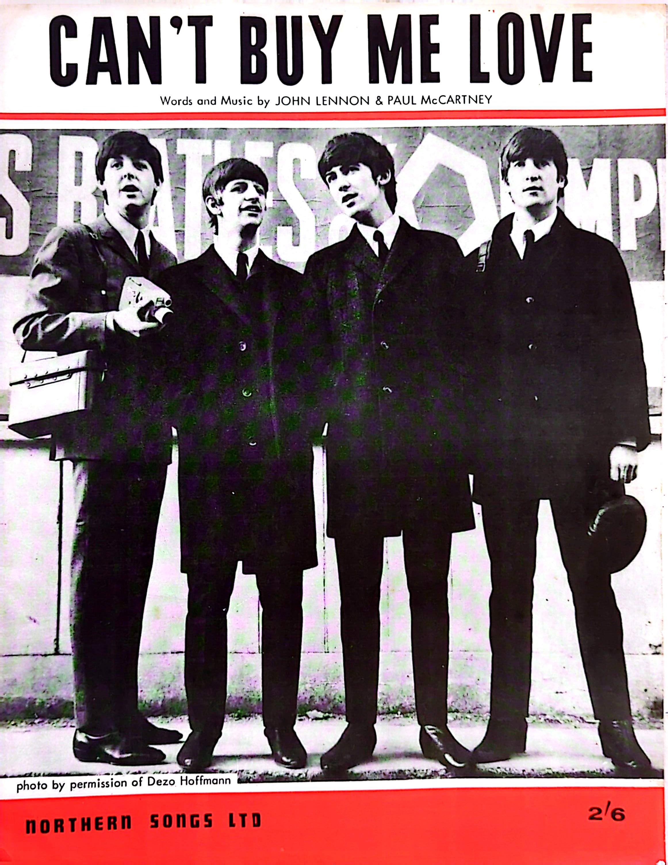 Beatles - Can't Buy Me Love 1964 UK Vintage Sheet Music