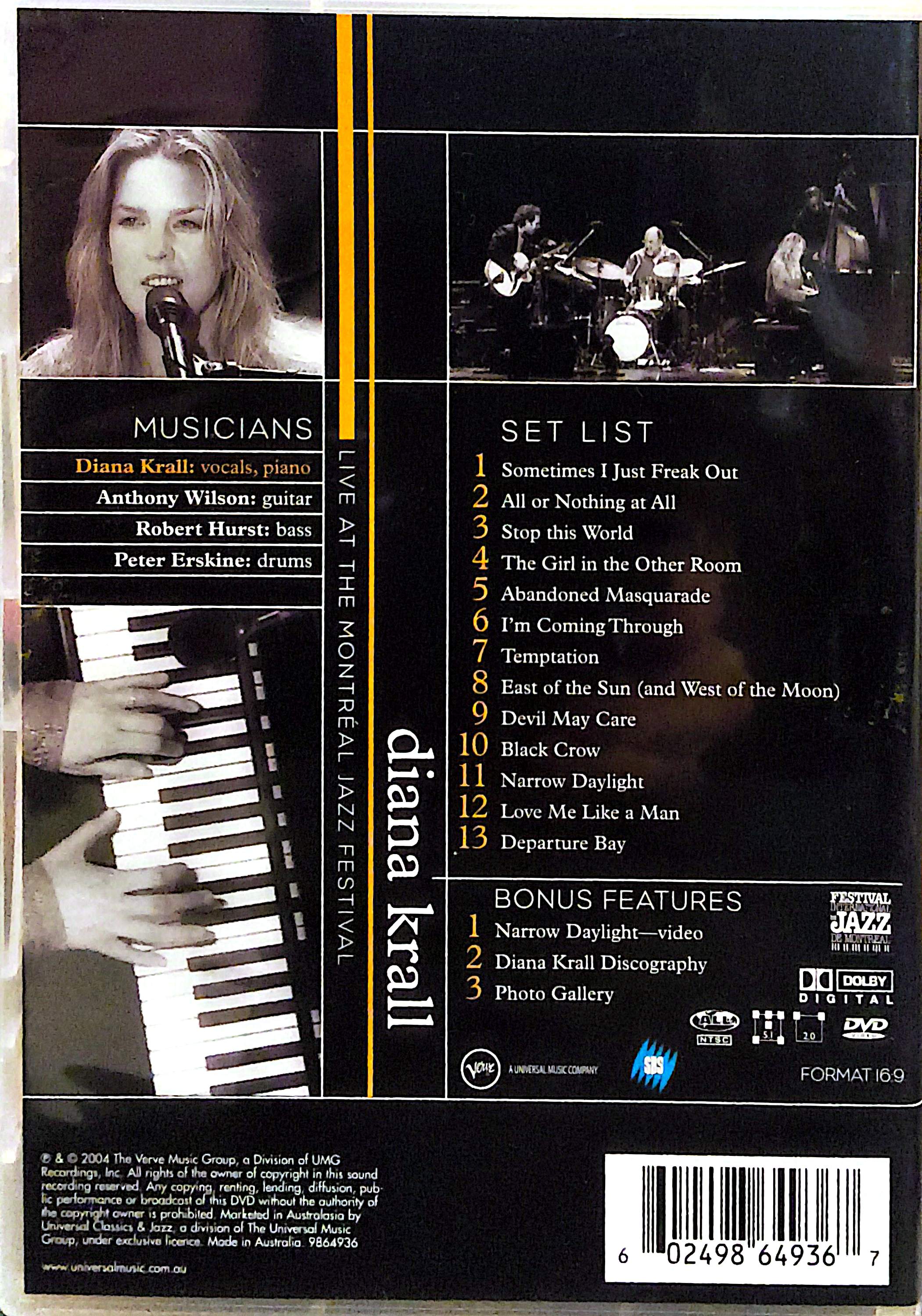 Diana Krall - Live At The Montreal Jazz Festival DVD