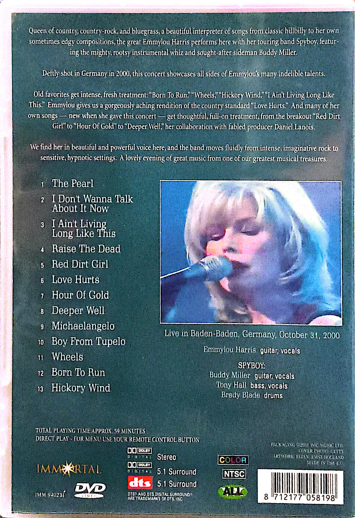 Emmylou Harris - Live In Germany 2000 DVD