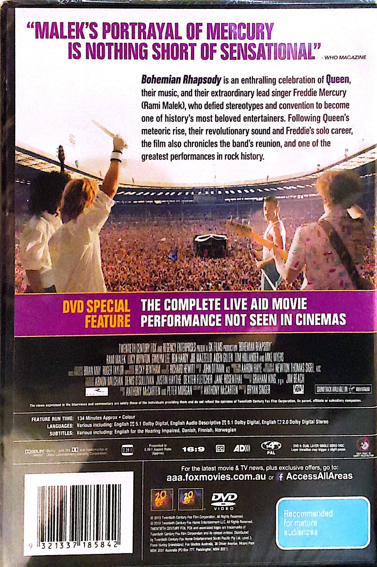 Bohemian Rhapsody DVD