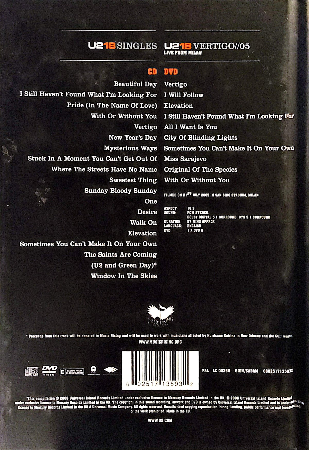 U2 - 18 Singles CD + DVD