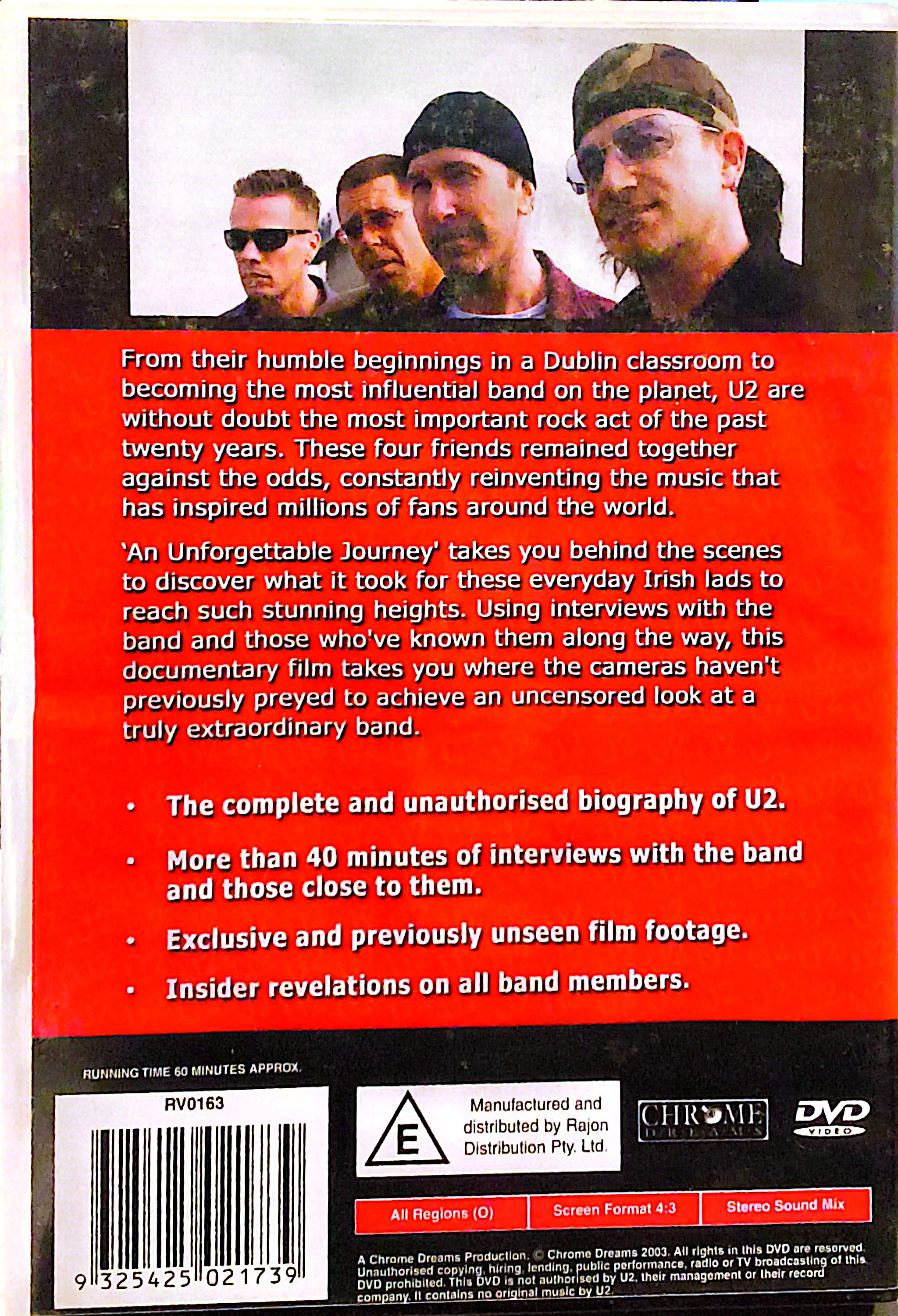 U2 - An Unforgettable Journey DVD
