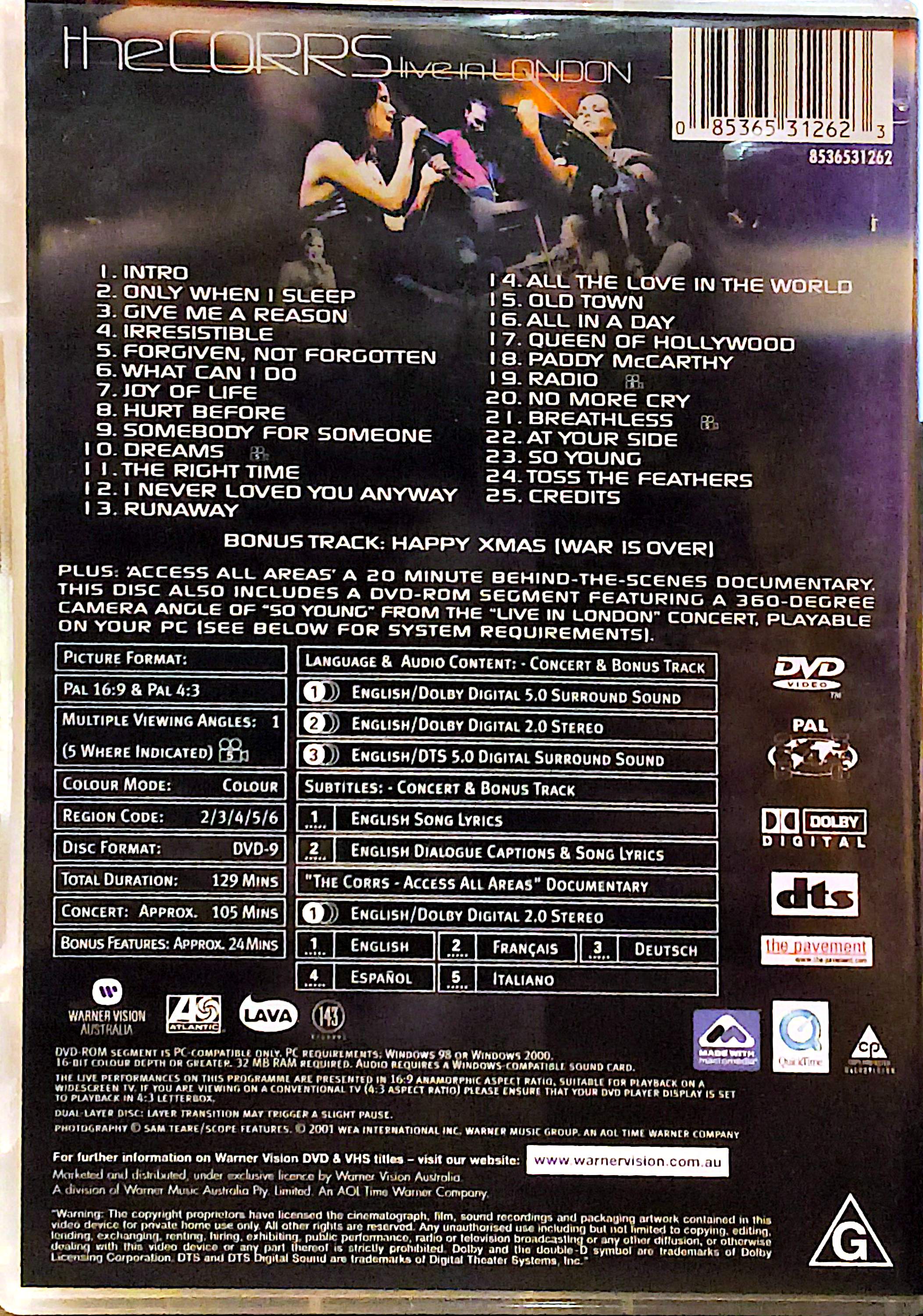 The Corrs - Live in London DVD