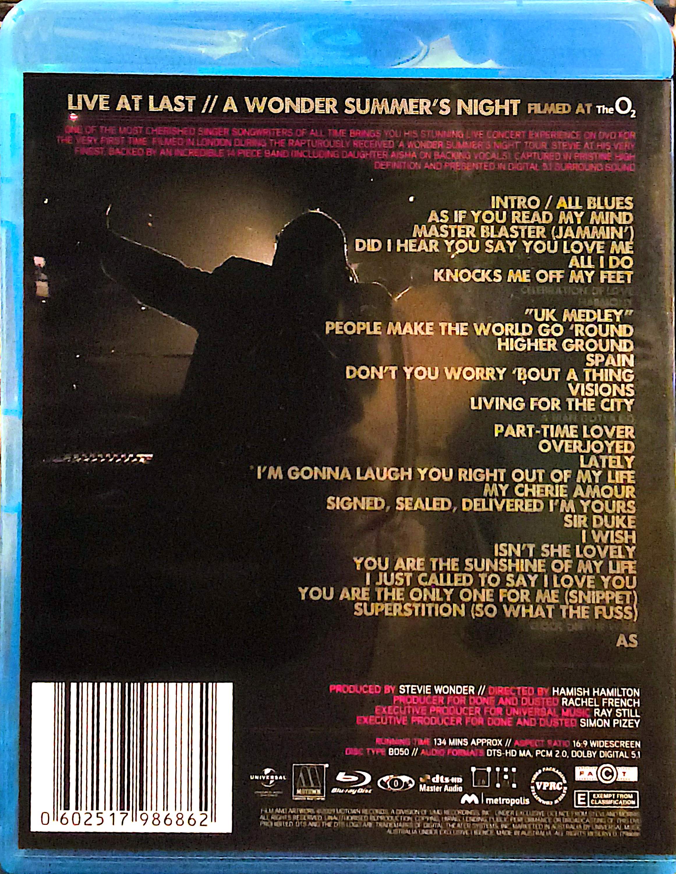 Stevie Wonder - Live at Last A Wonder Summer's Night Blu Ray DVD
