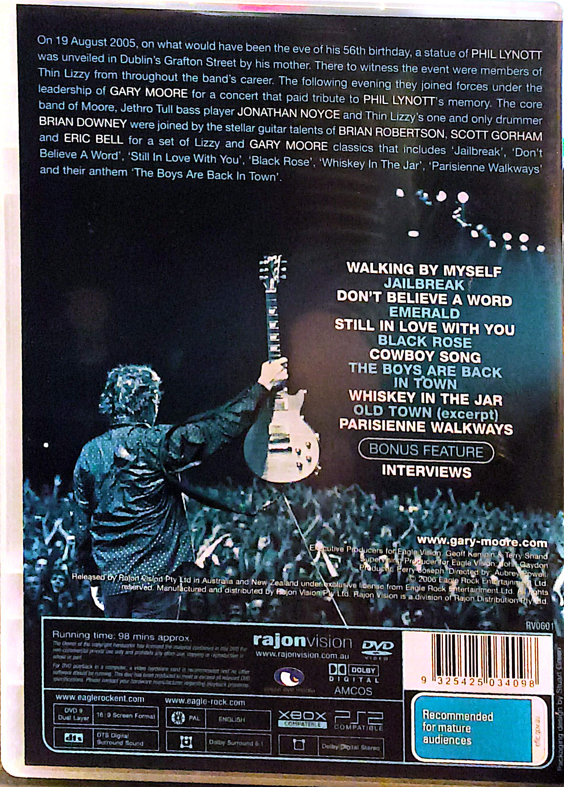 Gary Moore & Friends - One Night in Dublin - A Tribute to Phil Lynott DVD