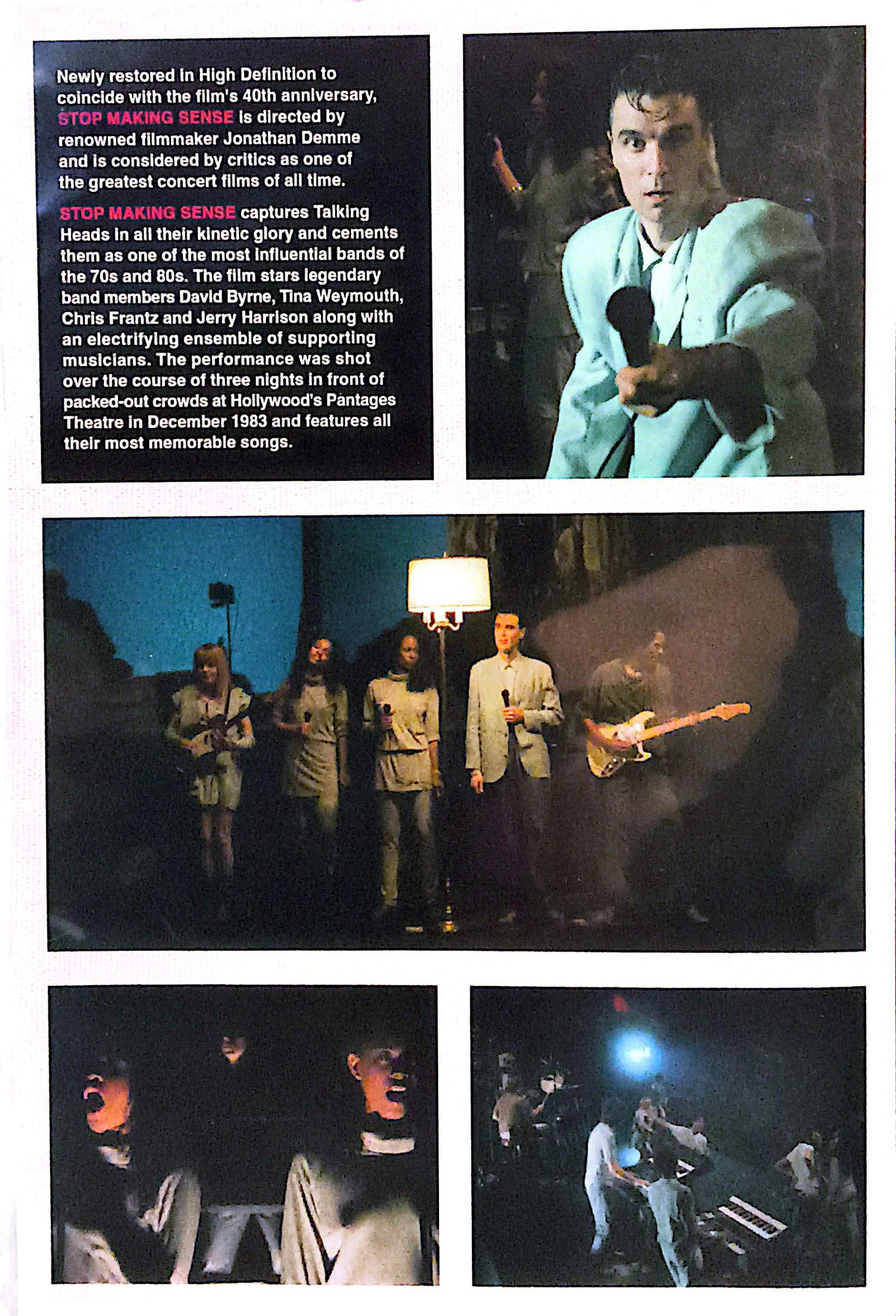 Stop Making Sense 2DVD (40th Anniversary Re-Release)
