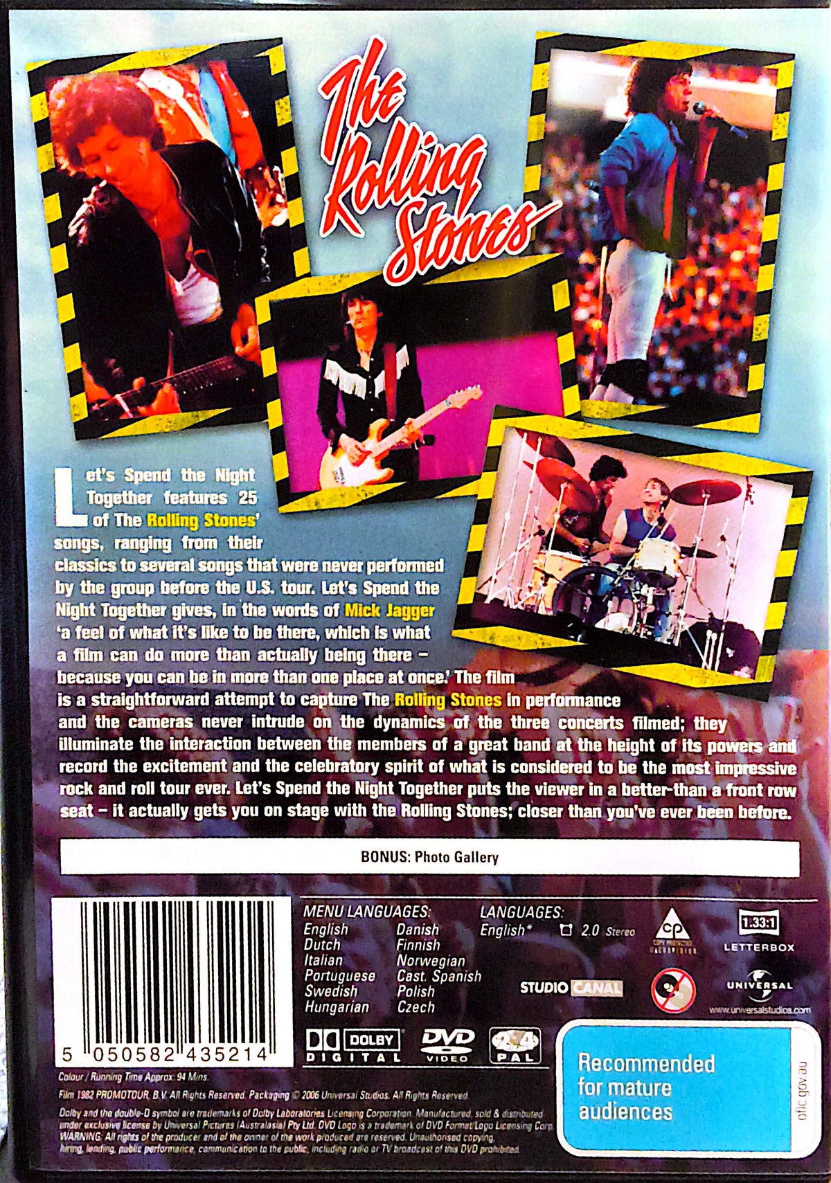 Rolling Stones - Lets Spend The Night Together DVD (Used)