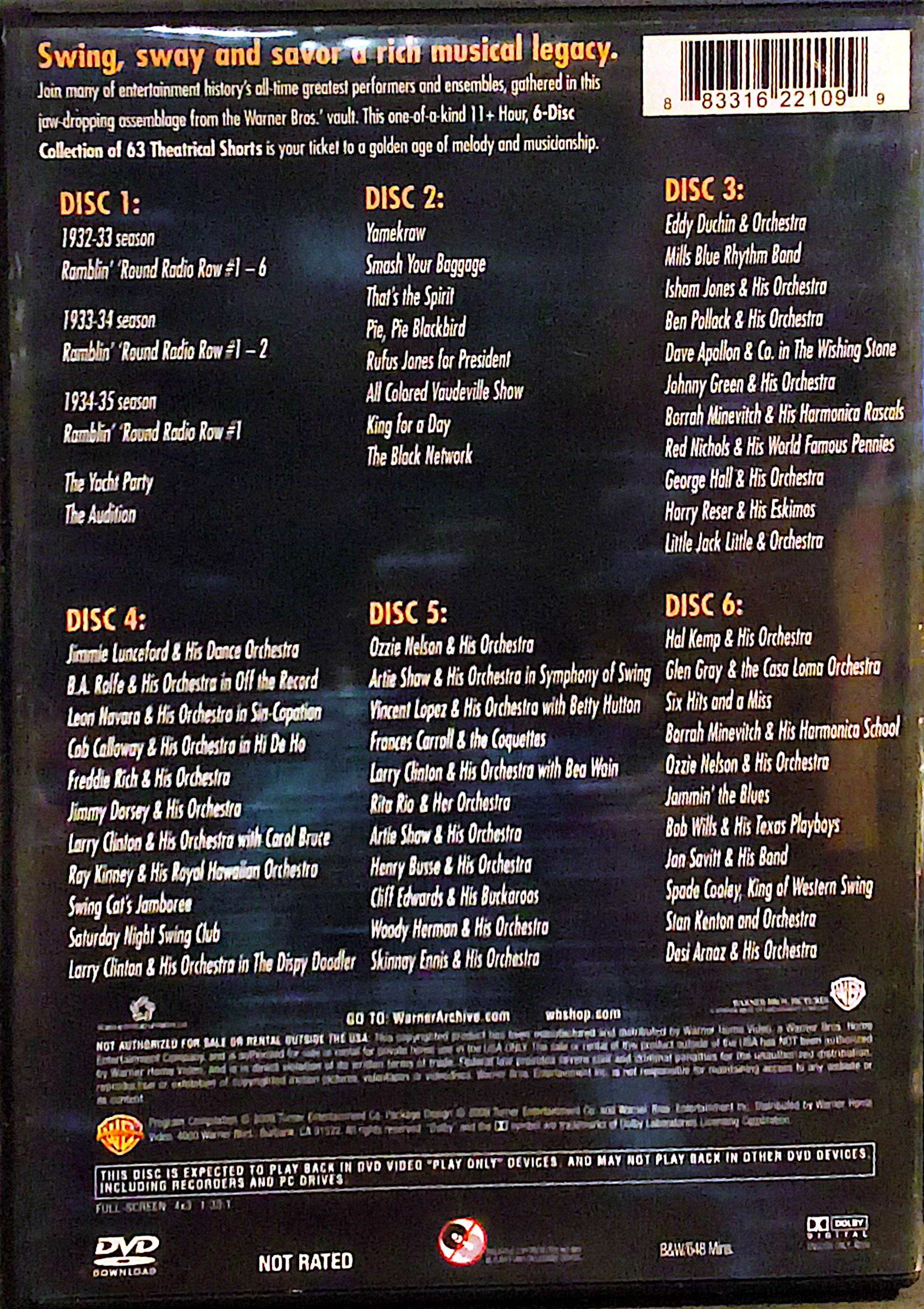 Various Artists - Warner Bros. Big Band, Jazz & Swing 6DVD