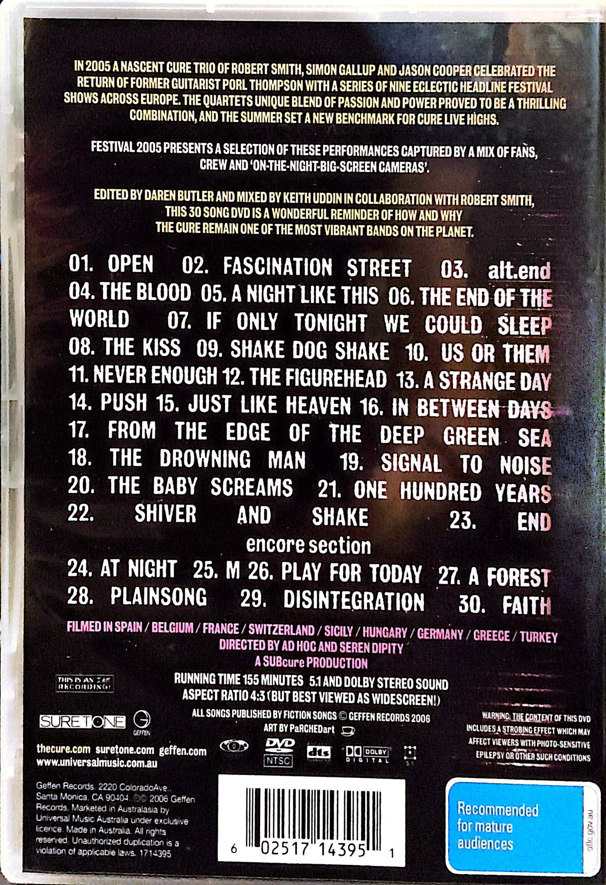 The Cure - Festival 2005 DVD