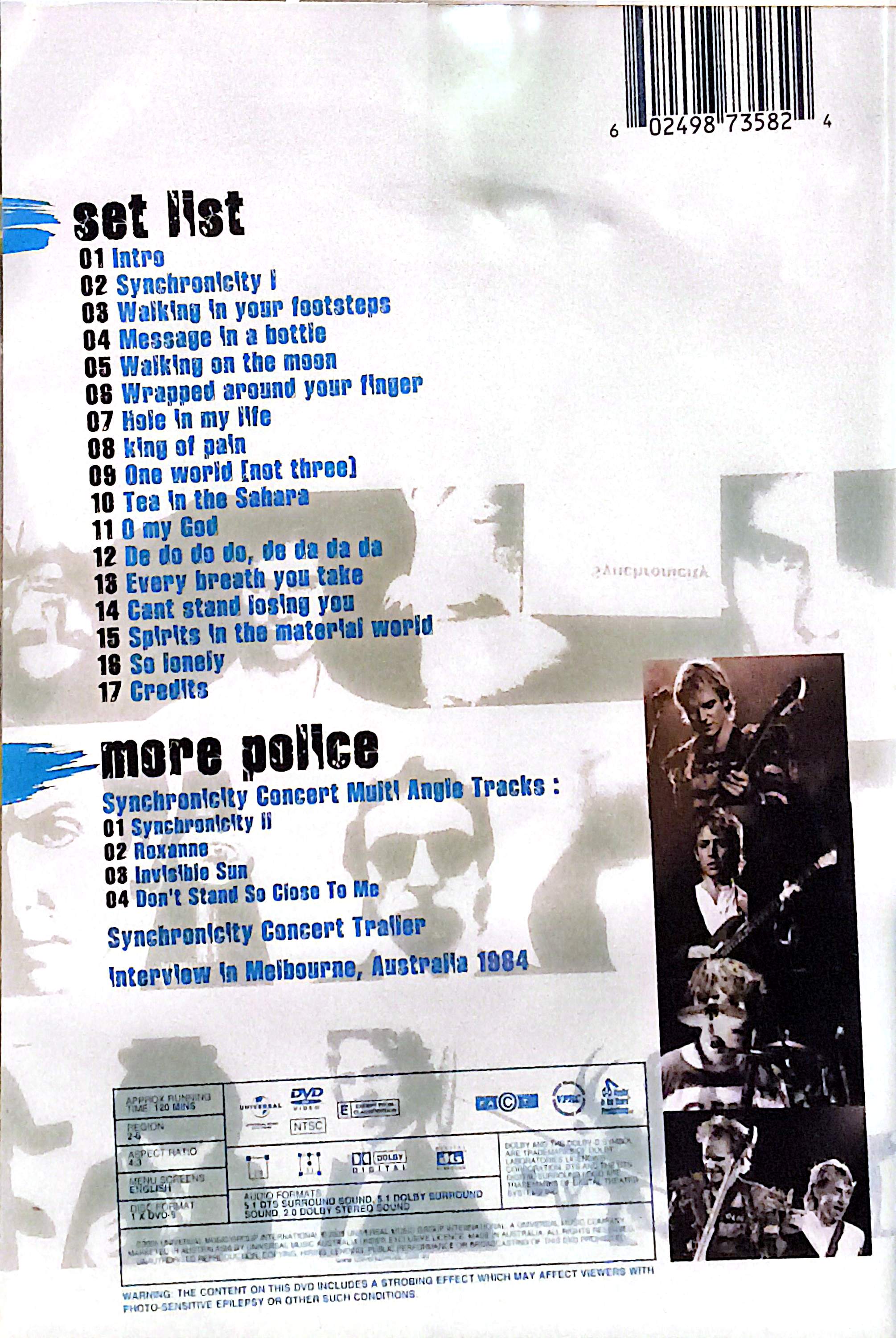 Police - Synchronicity Concert DVD (Secondhand)