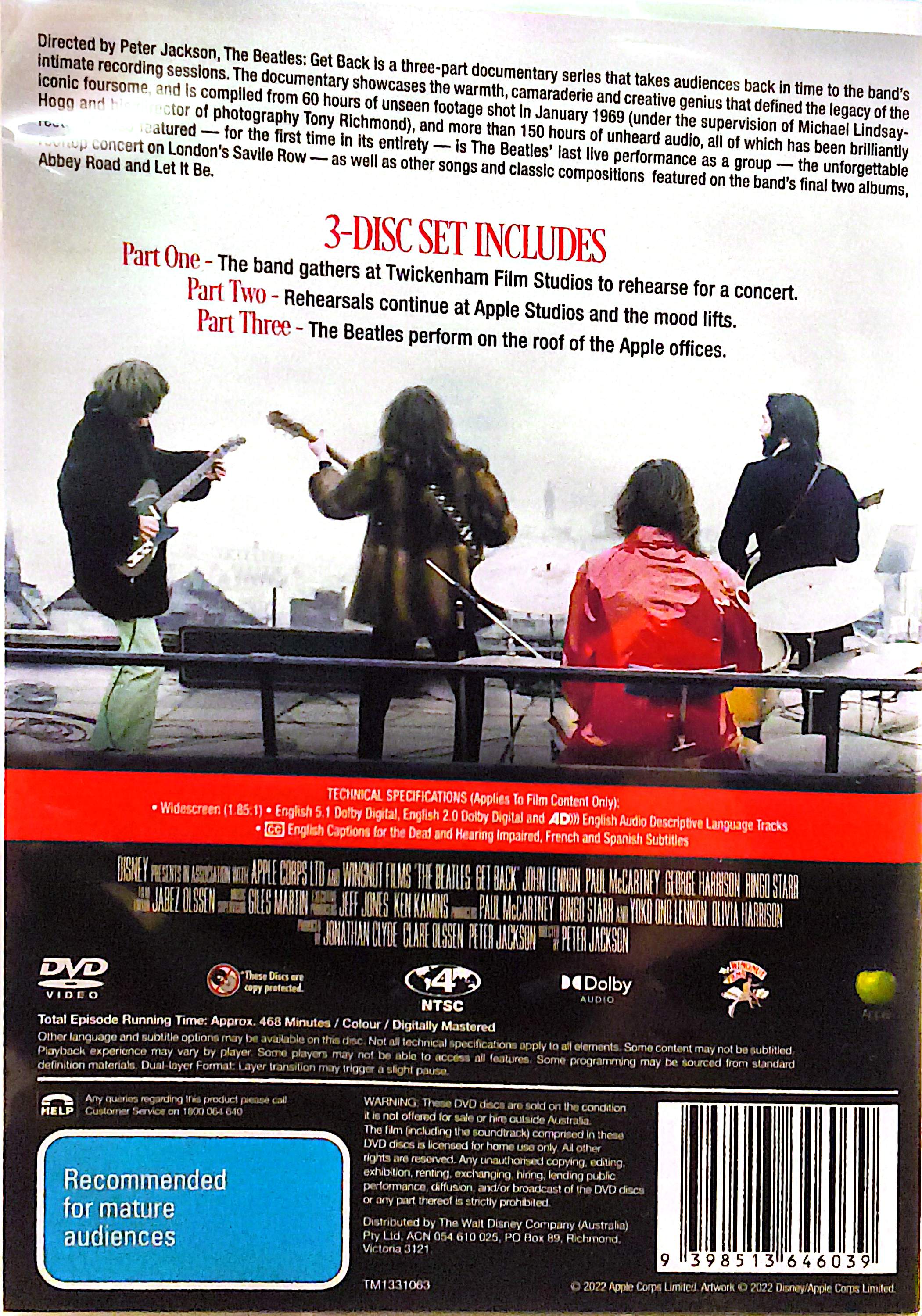 The Beatles - Get Back 3DVD