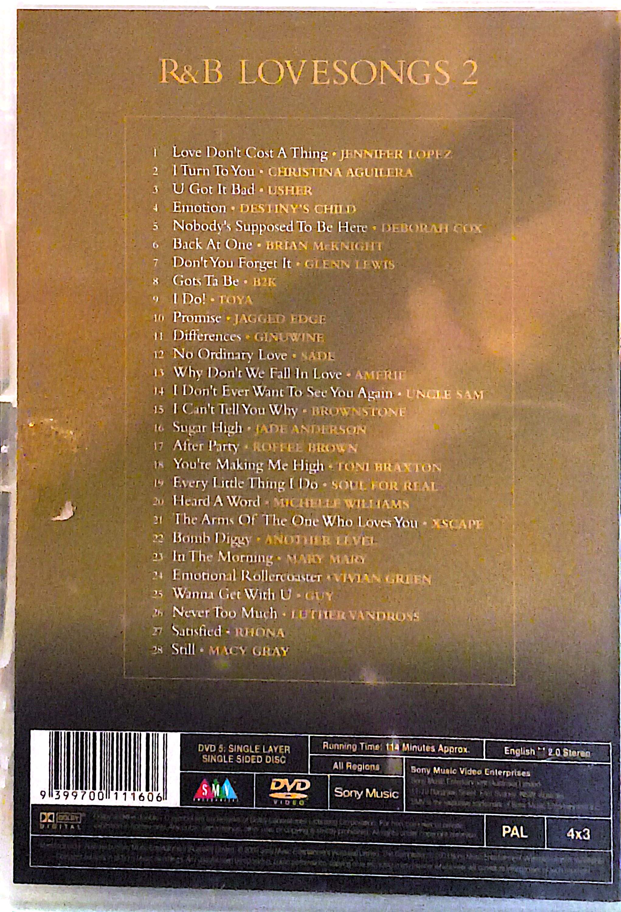 Various Artists - R&B Love Songs 2DVD