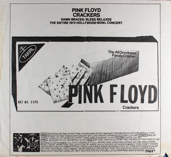 Pink Floyd - Crackers (Damn Braces: Bless Relaxes) Unofficial Vinyl 3LP (Used)